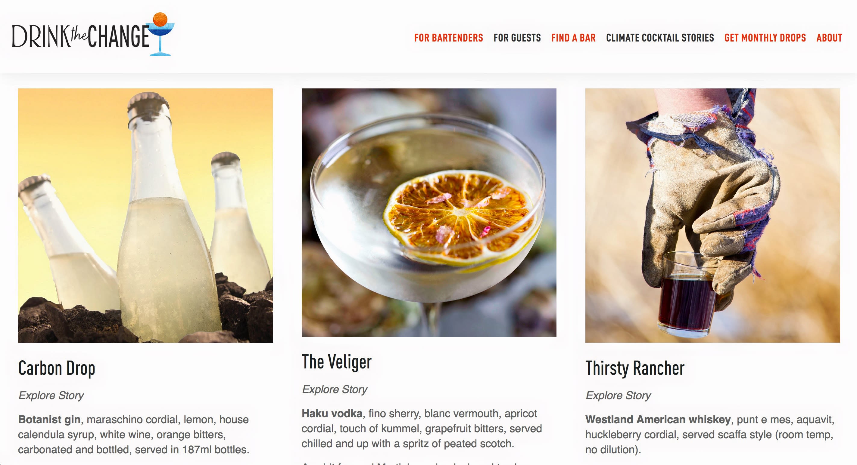 Drink The Change - website