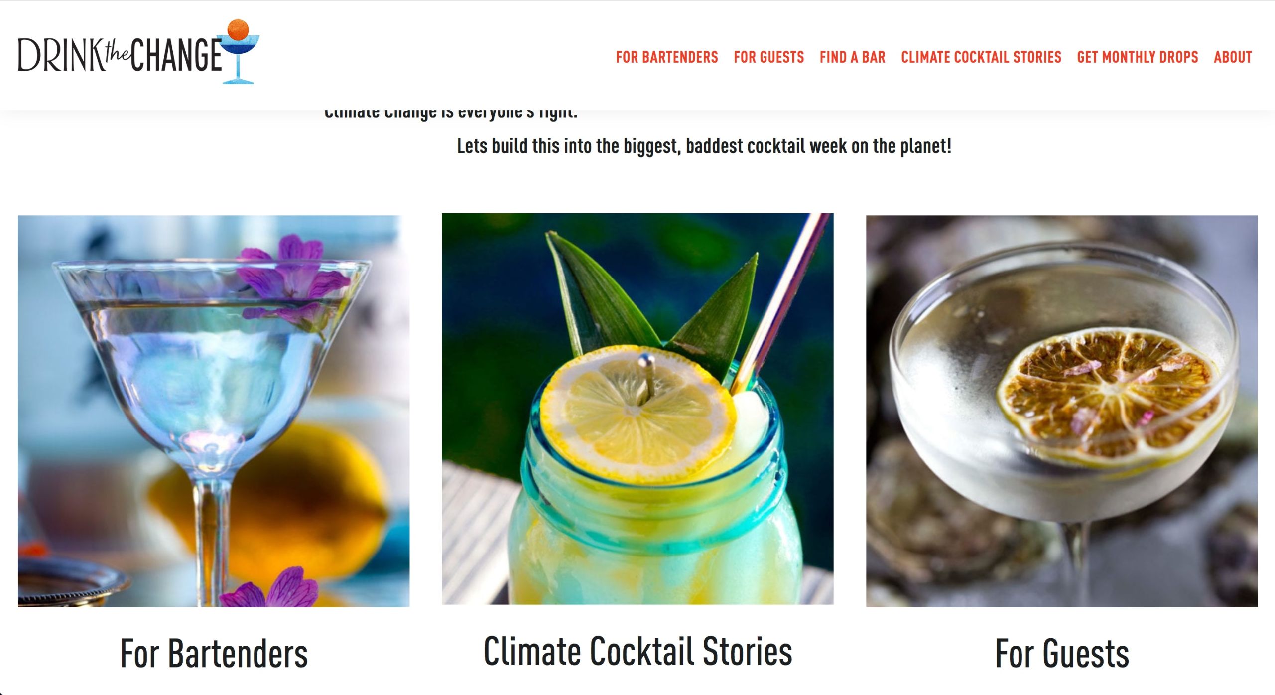 Drink The Change - Website