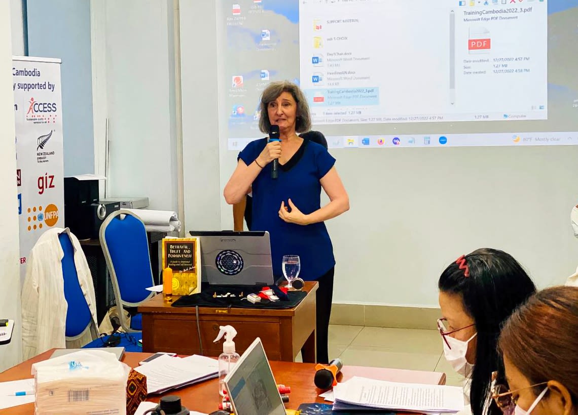 Dr. Beth Hedva teaching at TPO Hospital, Phnom Pennh, Cambodia, 2023